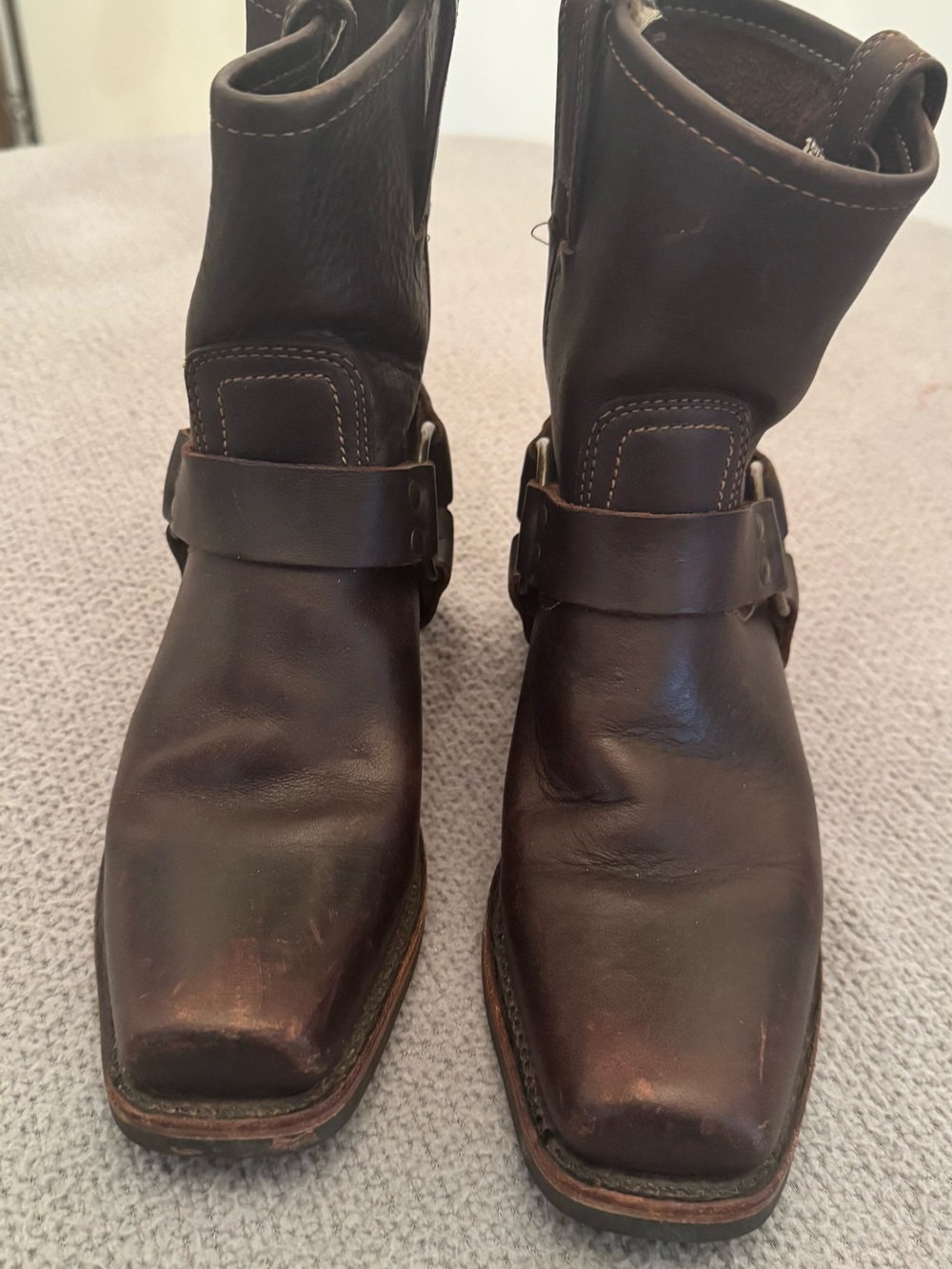 Women’s Frye Brown Leather Harness Boots - Picture 5 of 9